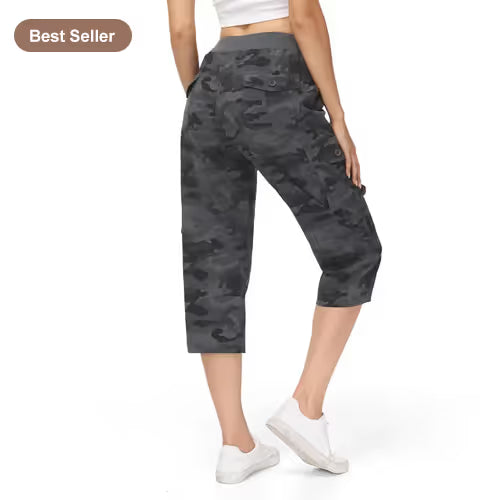 Women's Lightweight Hiking Capris: Quick-Dry. 6 Pockets. Loose Fit