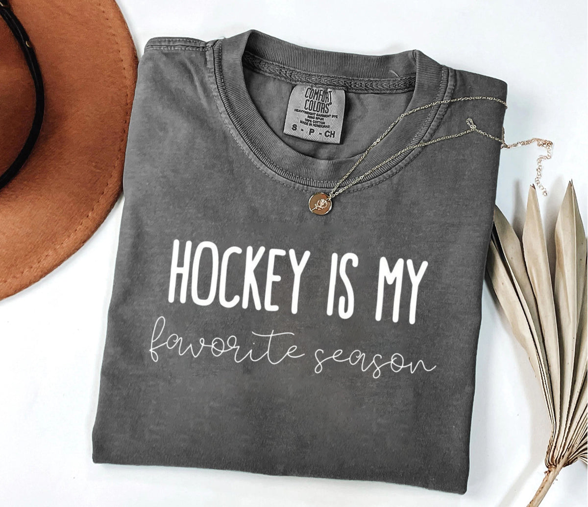 Comfort Color Hockey is my Favorite Season T-shirt