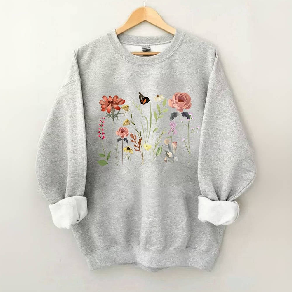 Vintage Wildflower Botanical Sweatshirt
