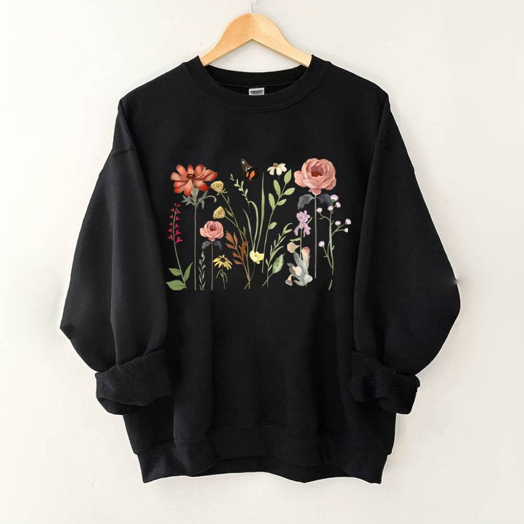 Vintage Wildflower Botanical Sweatshirt