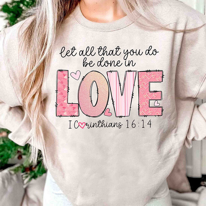 Sweat-shirt imprimé lettre d'amour