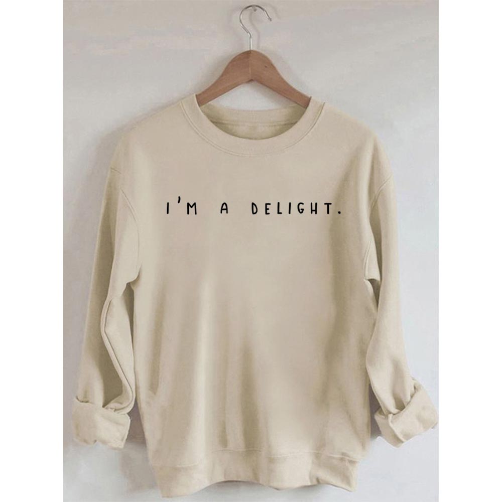 I'm A Delight Printed Sweatshirt