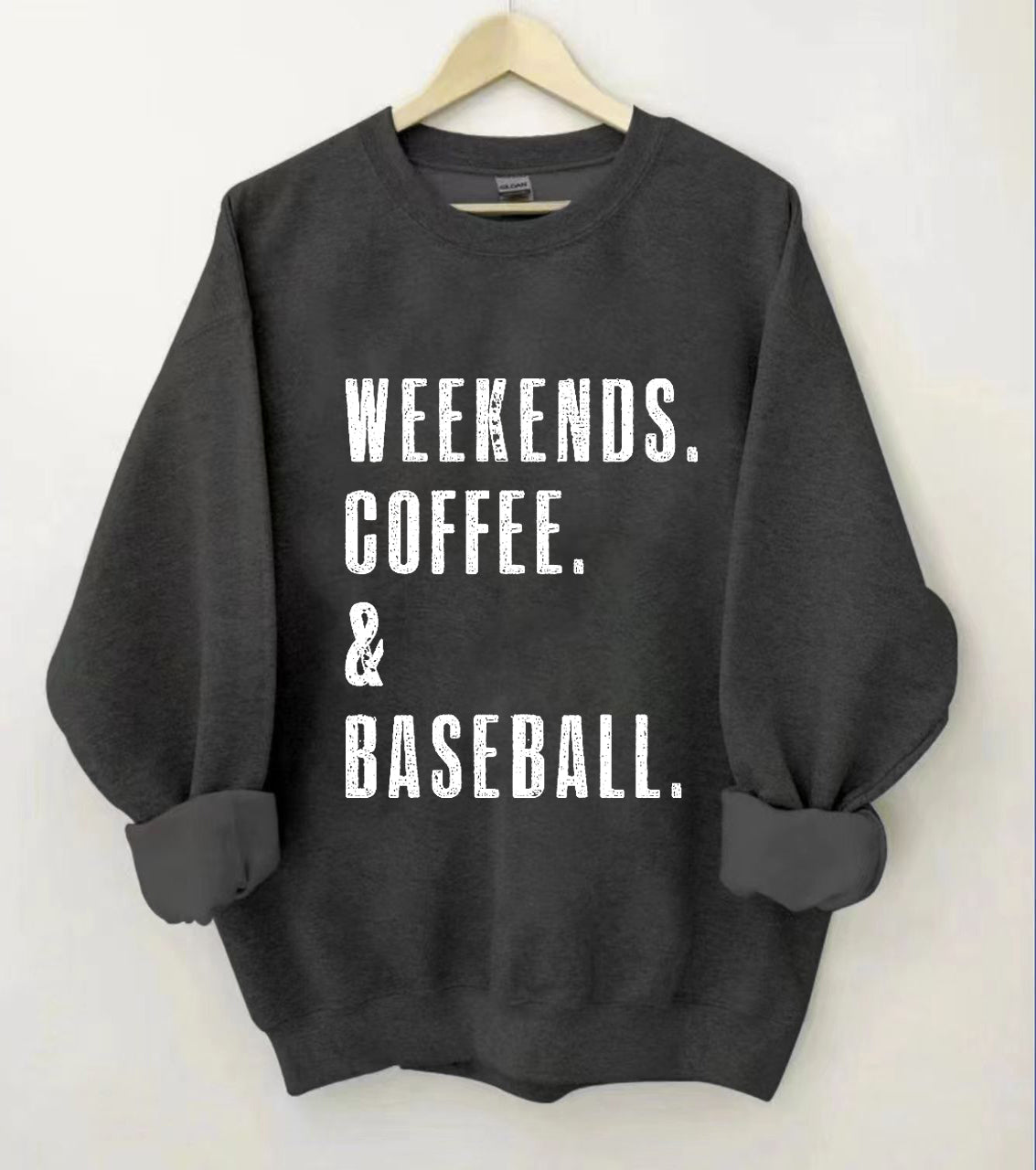 Sweat-shirt café et baseball du week-end