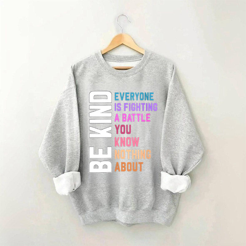 Sweat-shirt Be Kind à imprimé lettre