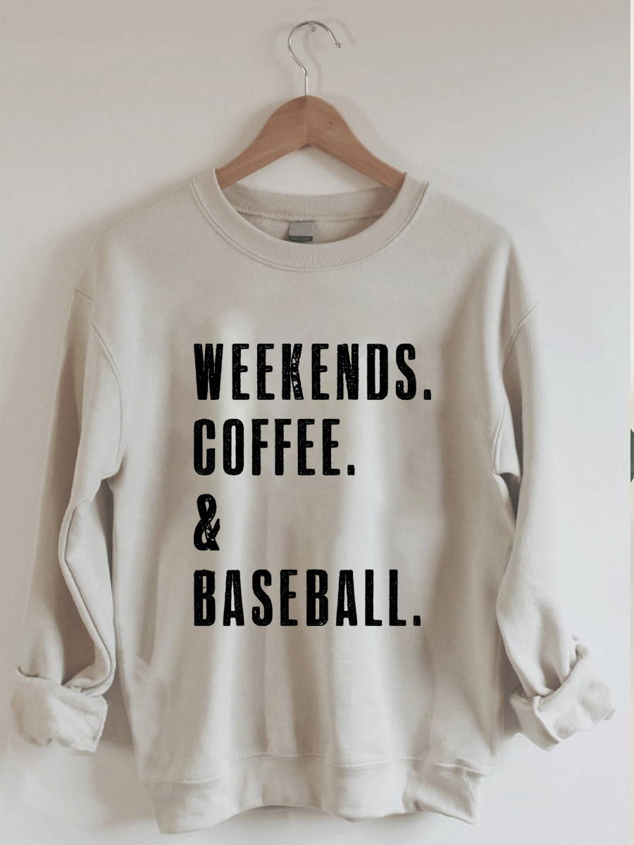 Sweat-shirt café et baseball du week-end