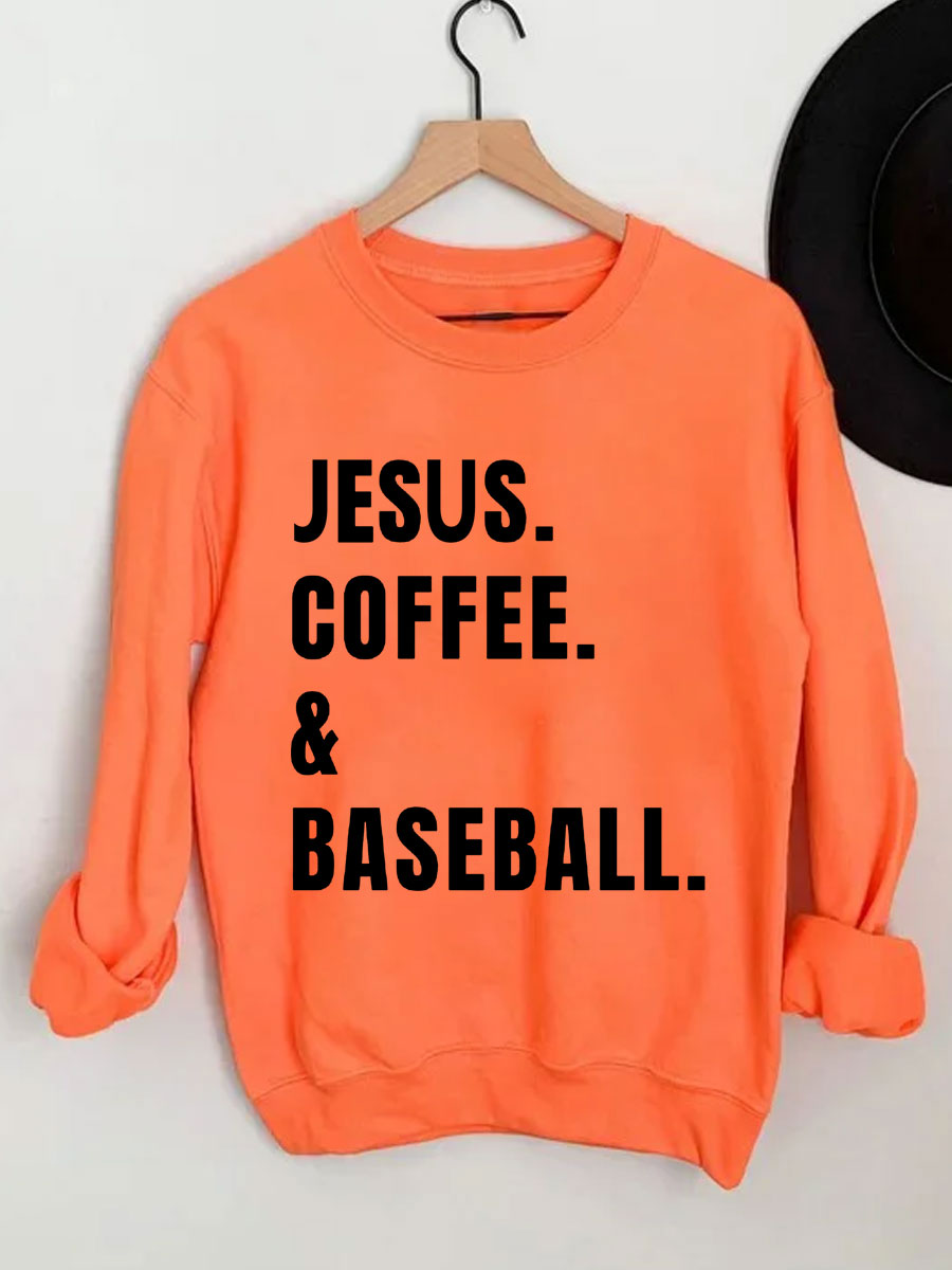 Sweat-shirt de baseball Jésus Café