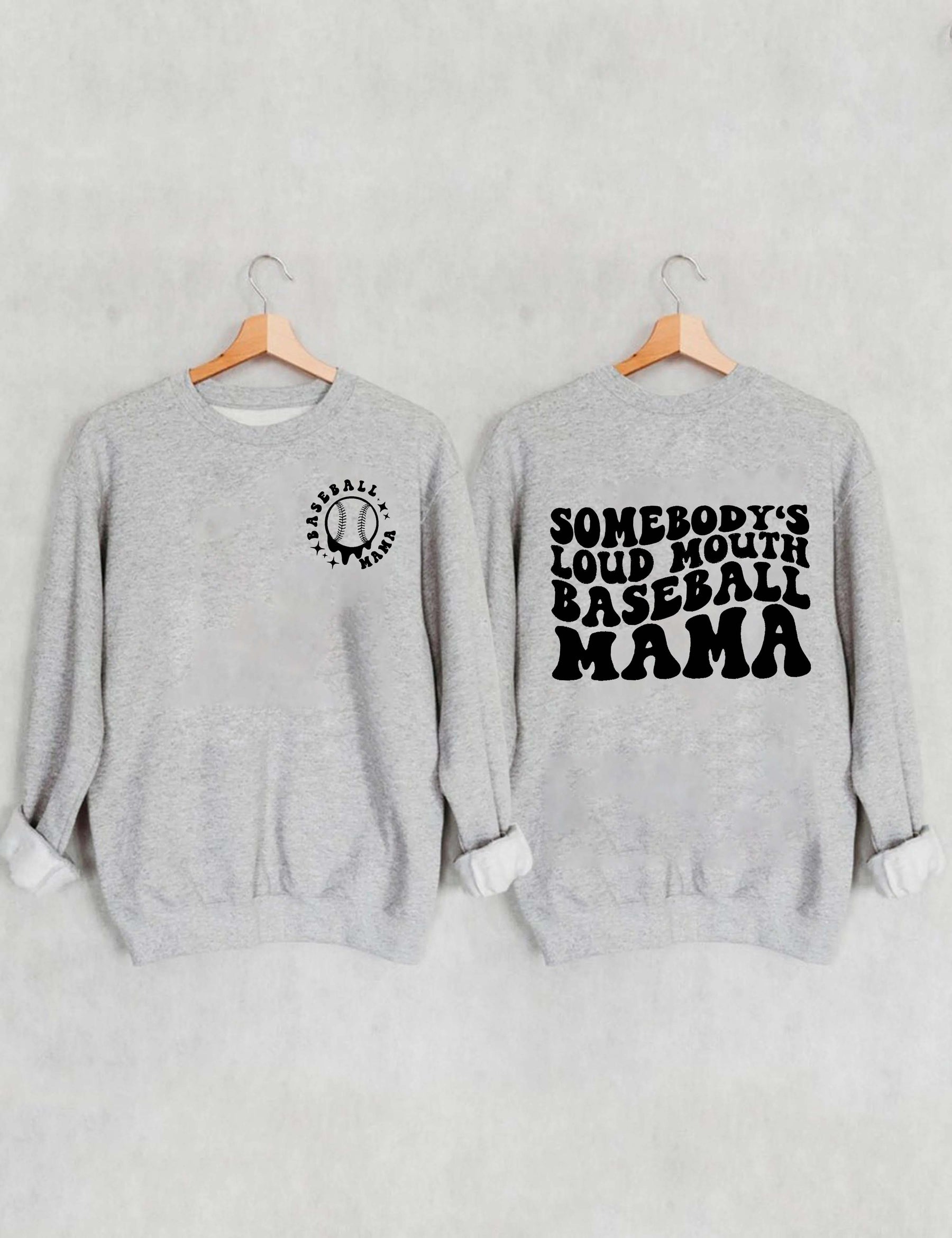 Sweat-shirt maman de baseball à grande gueule de quelqu'un