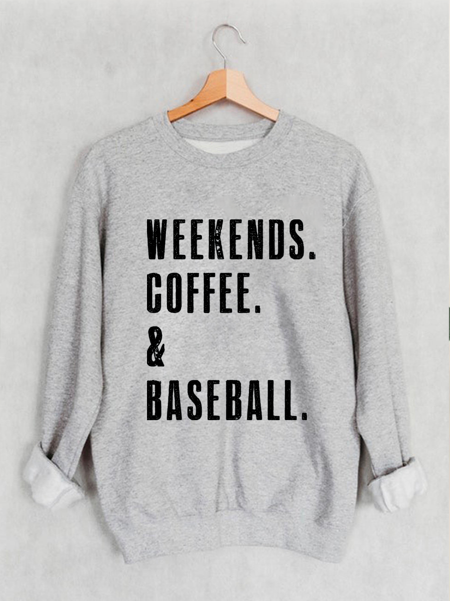 Sweat-shirt café et baseball du week-end