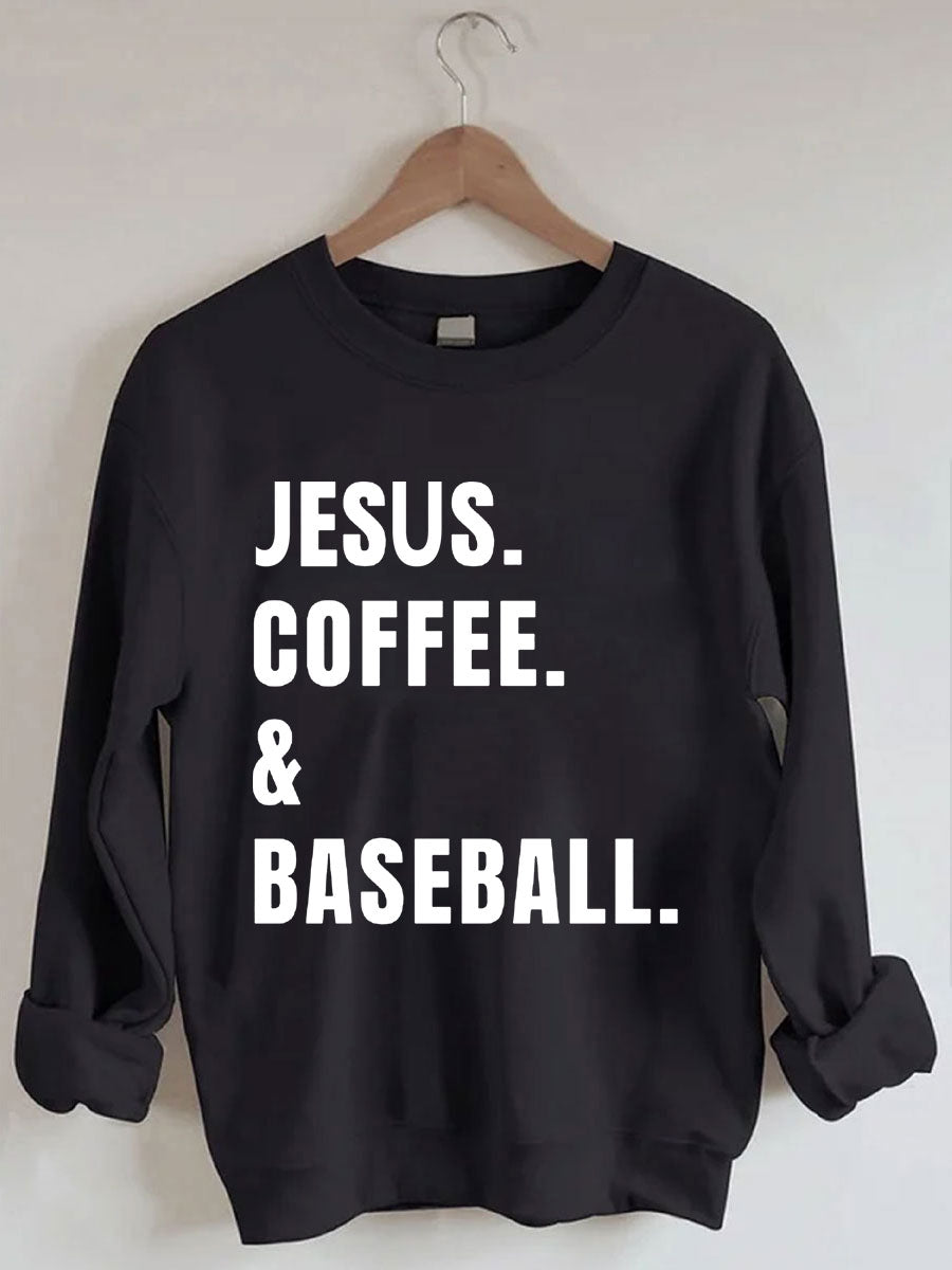 Sweat-shirt de baseball Jésus Café