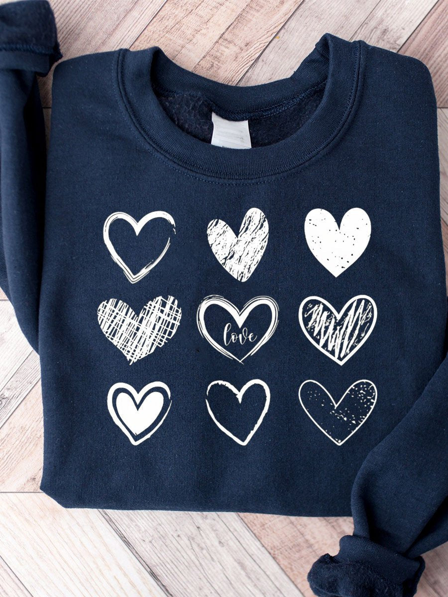 Sweat-shirt imprimé couple amour pour la Saint-Valentin