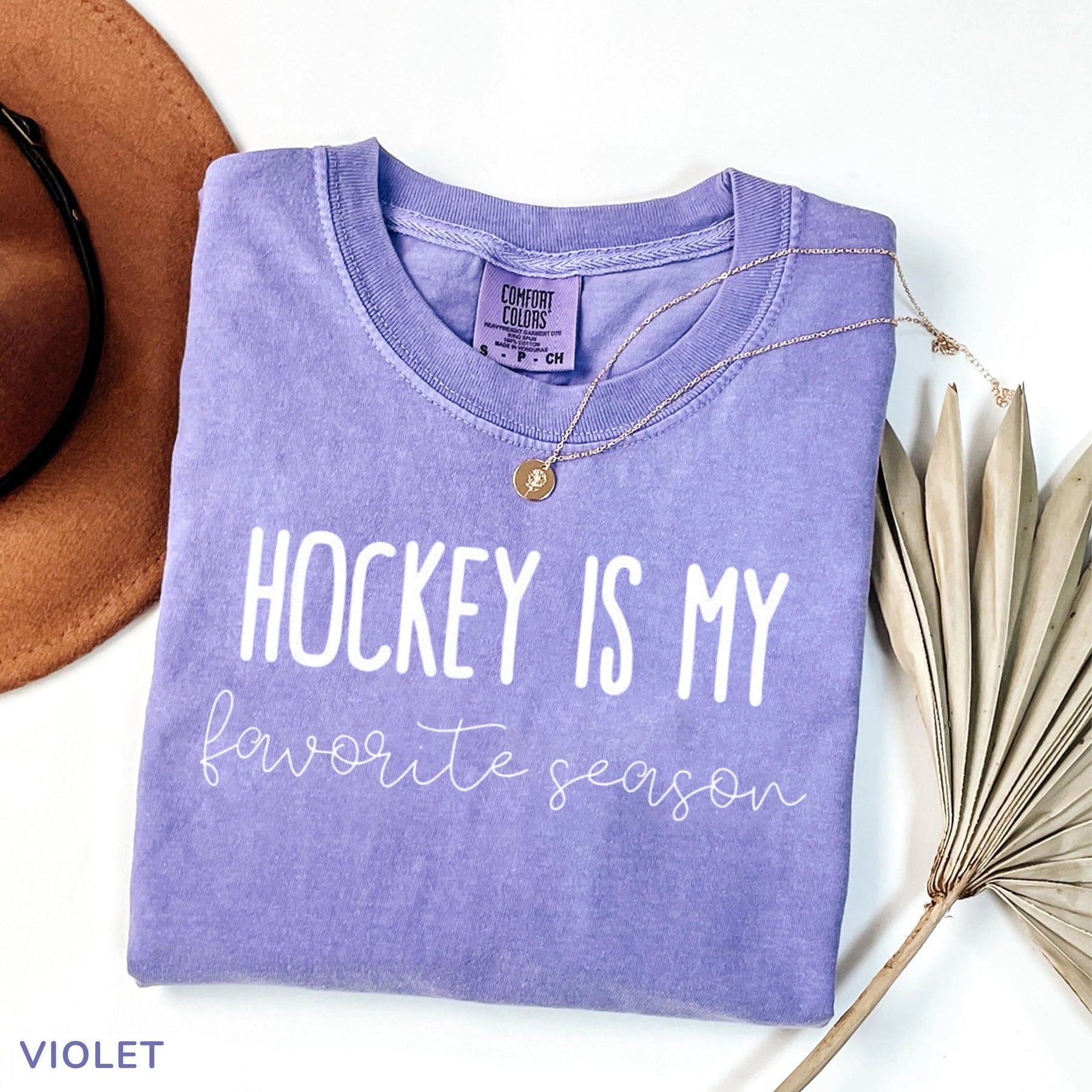Comfort Color  Hockey is my Favorite Season T-shirt