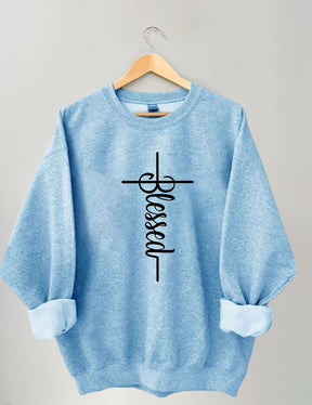 Faith Cross, Vertical Cross Sweatshirt Love and Grace Shirt,Jesus