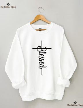 Faith Cross, Vertical Cross Sweatshirt Love and Grace Shirt,Jesus