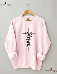 Faith Cross, Vertical Cross Sweatshirt Love and Grace Shirt,Jesus