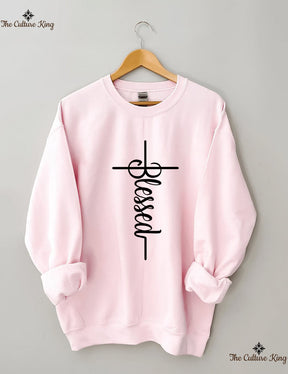 Faith Cross, Vertical Cross Sweatshirt Love and Grace Shirt,Jesus