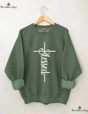 Faith Cross, Vertical Cross Sweatshirt Love and Grace Shirt,Jesus