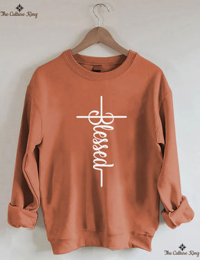 Faith Cross, Vertical Cross Sweatshirt Love and Grace Shirt,Jesus
