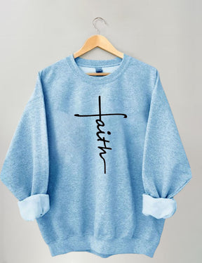 Faith Cross, Vertical Cross Sweatshirt Love and Grace Shirt,Jesus
