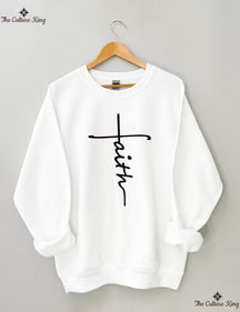 Faith Cross, Vertical Cross Sweatshirt Love and Grace Shirt,Jesus