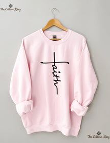 Faith Cross, Vertical Cross Sweatshirt Love and Grace Shirt,Jesus