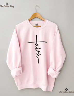 Faith Cross, Vertical Cross Sweatshirt Love and Grace Shirt,Jesus