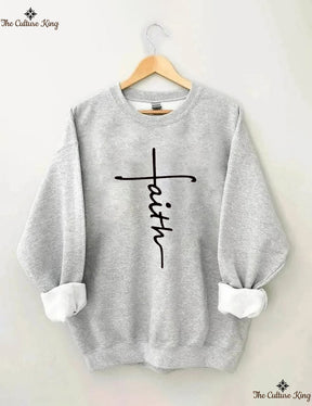 Faith Cross, Vertical Cross Sweatshirt Love and Grace Shirt,Jesus
