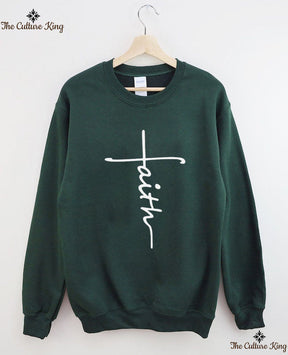 Faith Cross, Vertical Cross Sweatshirt Love and Grace Shirt,Jesus
