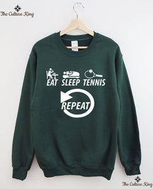 Eat Sleep Tennis Repeat Sweatshirt