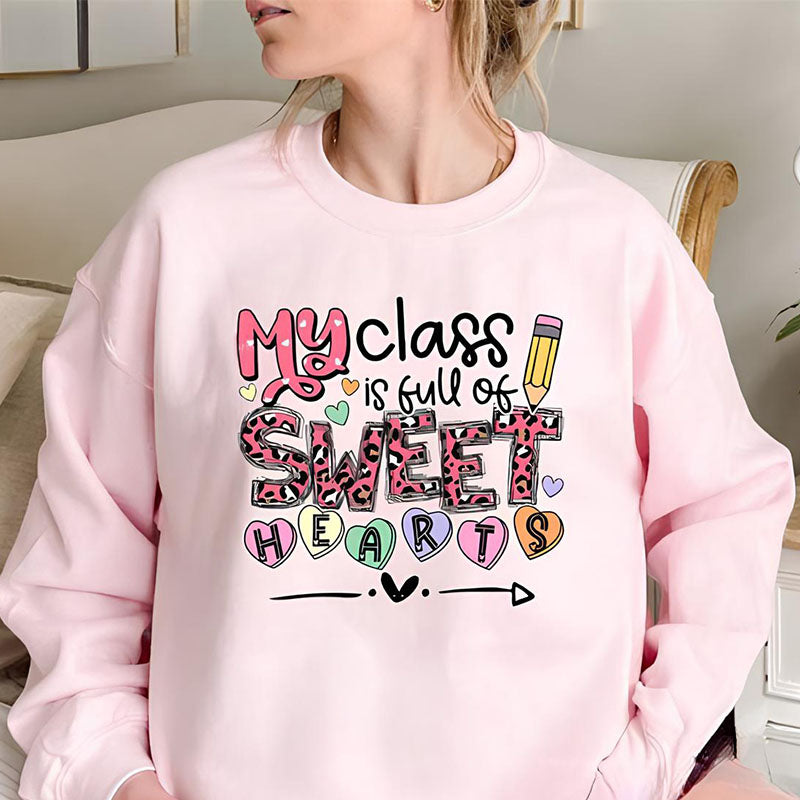 „Meine Klasse voller süßer Herzen“-Sweatshirt