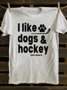 I Like Dogs And Hockey Tee, Sweatshirt,Hoodie