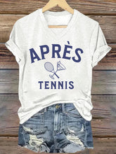 V Neck Apres Tennis T-Shirt