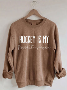 Comfort Colors Hockey is my Favorite Season Sweatshirt