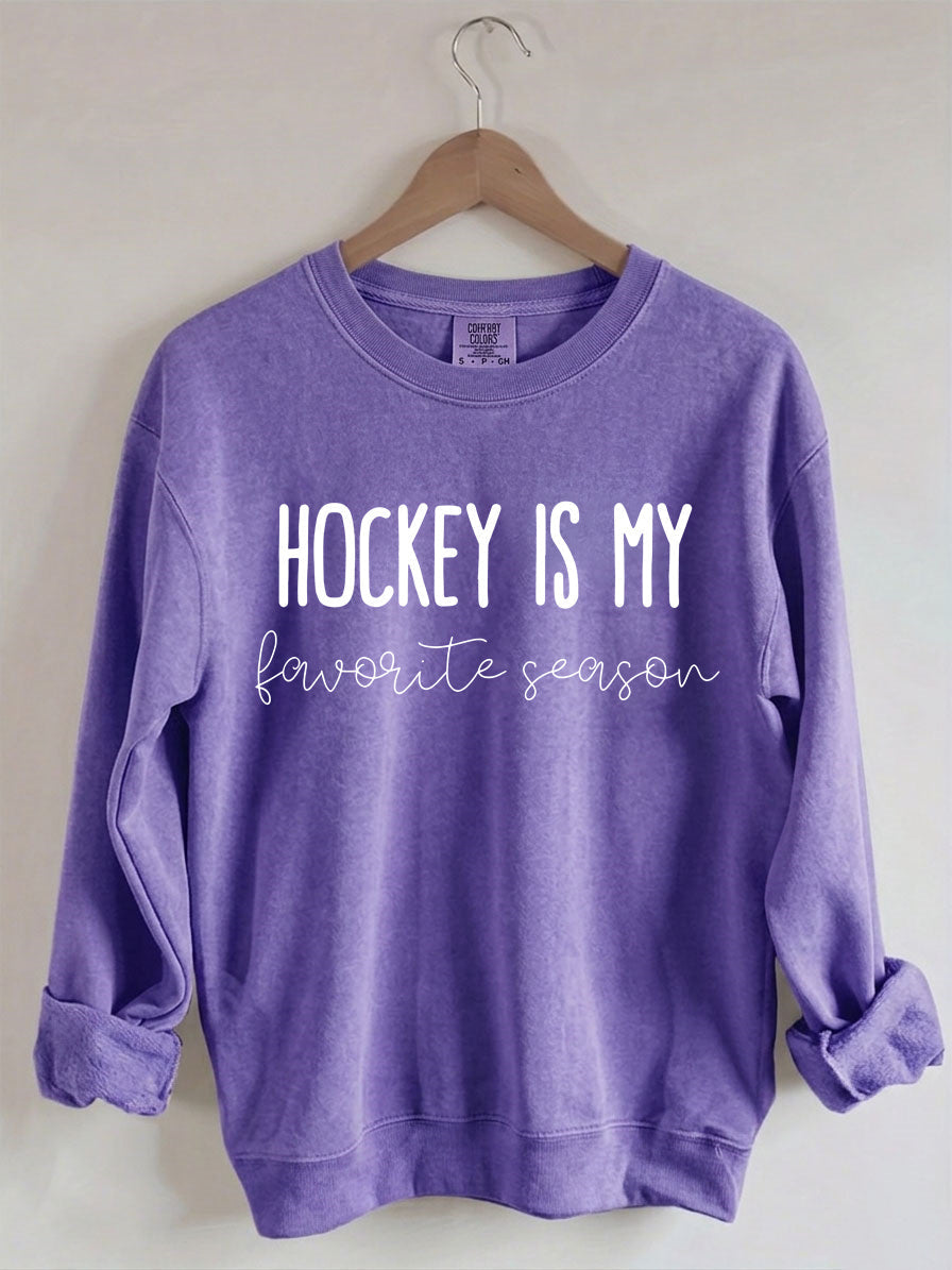Comfort Colors Hockey is my Favorite Season Sweatshirt