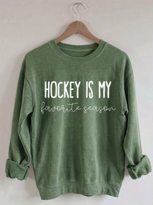 Comfort Colors Hockey is my Favorite Season Sweatshirt