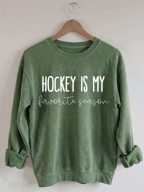 Comfort Colors Hockey is my Favorite Season Sweatshirt