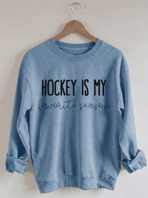Comfort Colors Hockey is my Favorite Season Sweatshirt