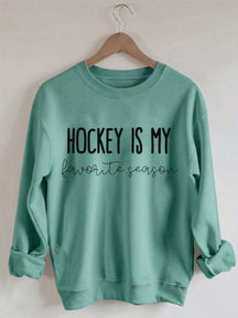 Comfort Colors Hockey is my Favorite Season Sweatshirt