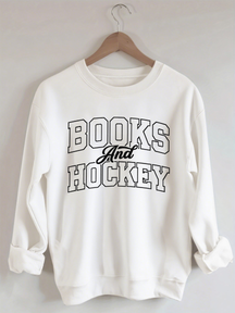 Comfort Colors Books And Hockey Sweatshirt