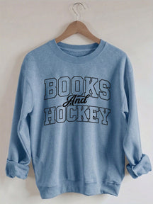 Comfort Colors Books And Hockey Sweatshirt