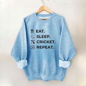 Eat Sleep Cricket Repeat Sweatshirt