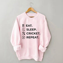 Eat Sleep Cricket Repeat Sweatshirt