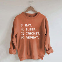 Eat Sleep Cricket Repeat Sweatshirt