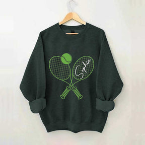 Custom Name Tennis Sweatshirt, Tennis Player Gift