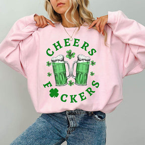 Sweat-shirt Shamrock Cheers Fuckers