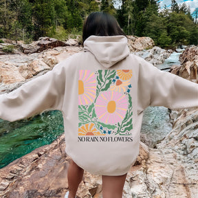 Retro Floral Print Hoodie