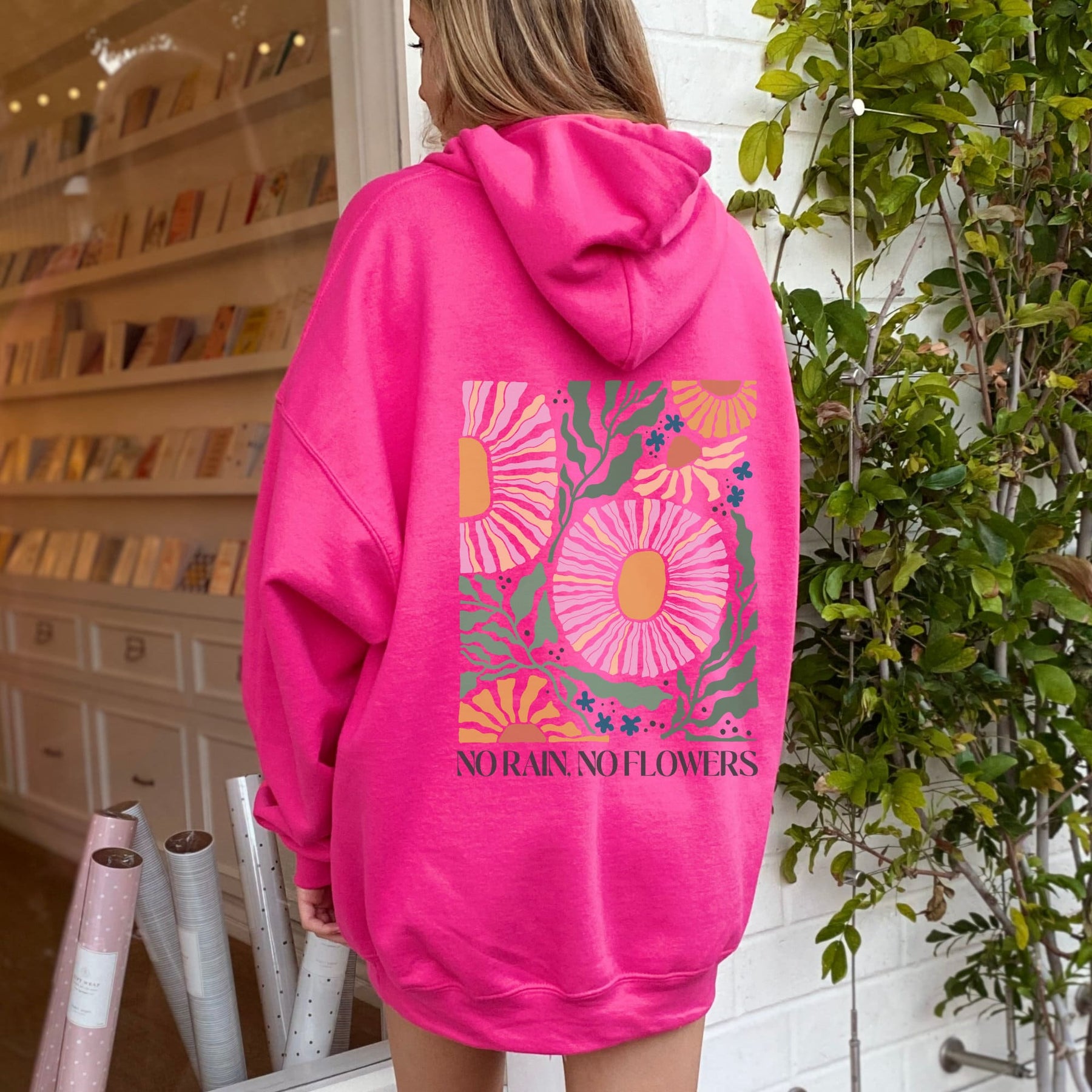 Retro Floral Print Hoodie