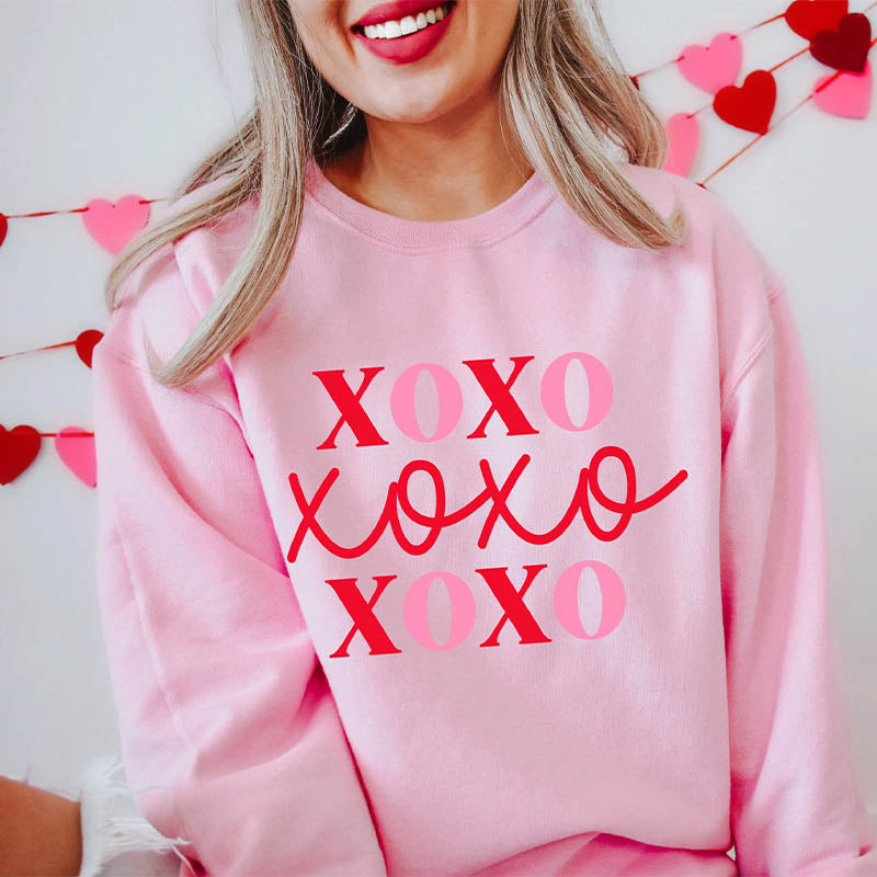 Süßes XOXO-Sweatshirt mit Rundhalsausschnitt