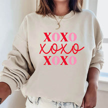 Süßes XOXO-Sweatshirt mit Rundhalsausschnitt