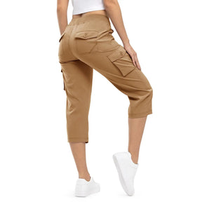 Women's Lightweight Hiking Capris: Quick-Dry. 6 Pockets. Loose Fit