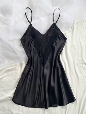 Women'S Christmas Sexy Lace Patchwork Elegant Comfortable Cami Dress